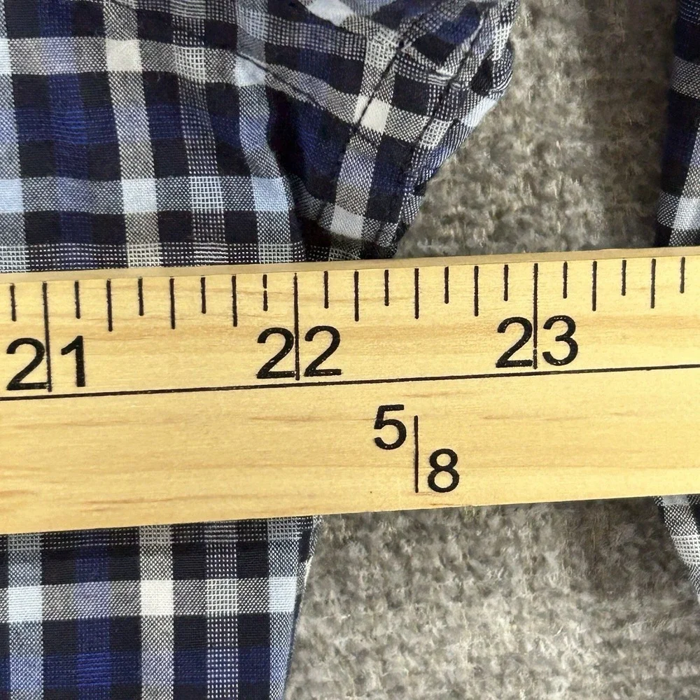 Banana Republic Shirt Men Size Large 100% Organic Cotton Plaid Long Sleeve‎